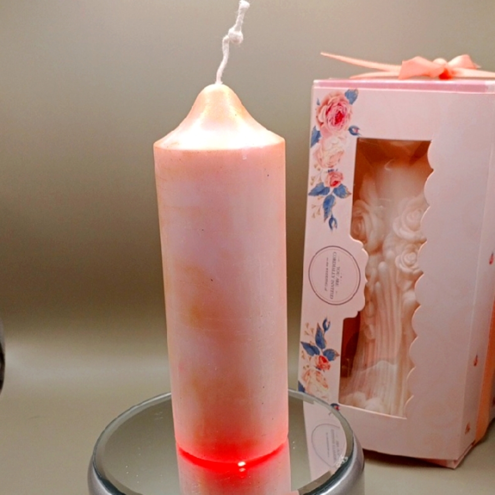 BaRich Hand Made 💕 Pink Decorative Candle